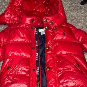 Polo by Ralph Lauren Kids Bright Red Puffer Coat